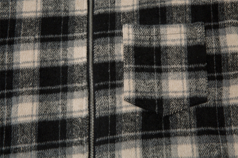 Plaid Shirt Cotton-padded Coat