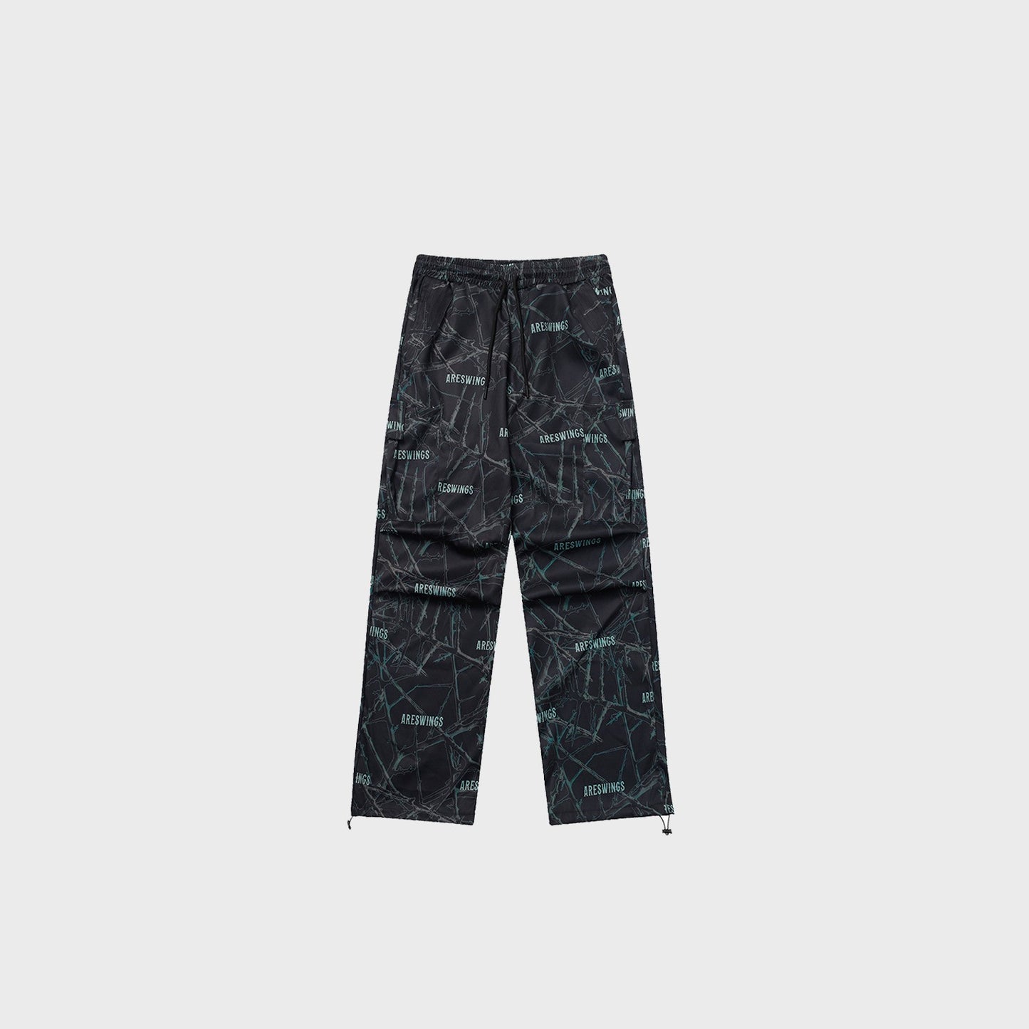 Camouflage Print Loose Pocket Straight Pants