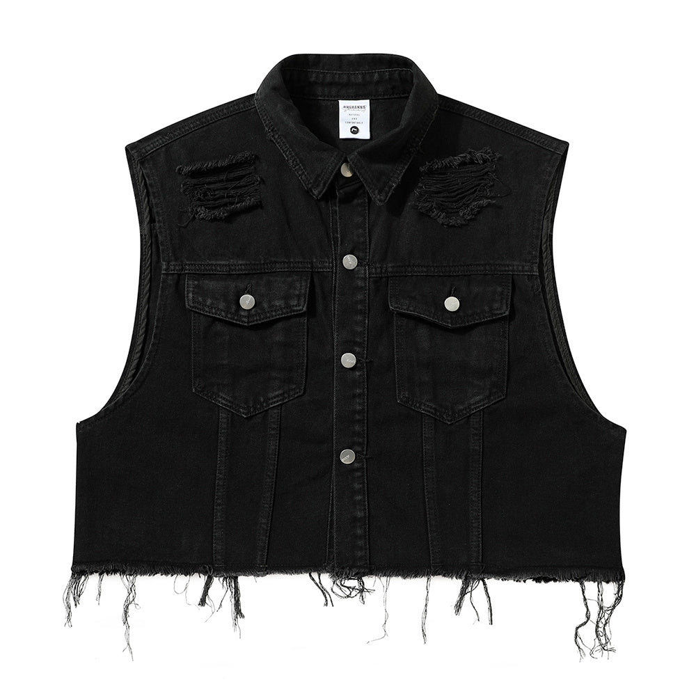 Denim Sleeveless Jacket