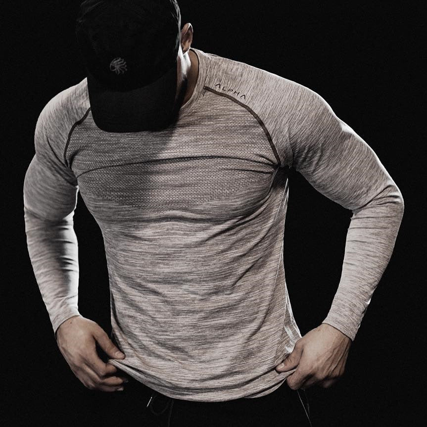 Long Sleeves Mesh Gym Shirt