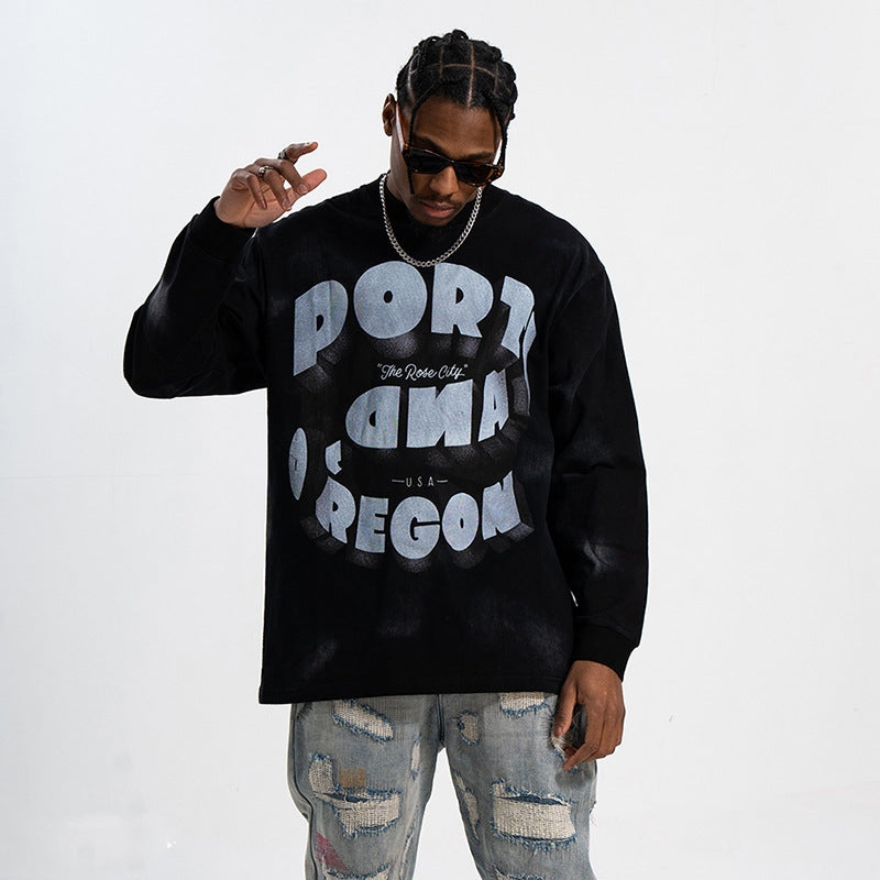 Long-sleeved T-shirt Street Retro Loose