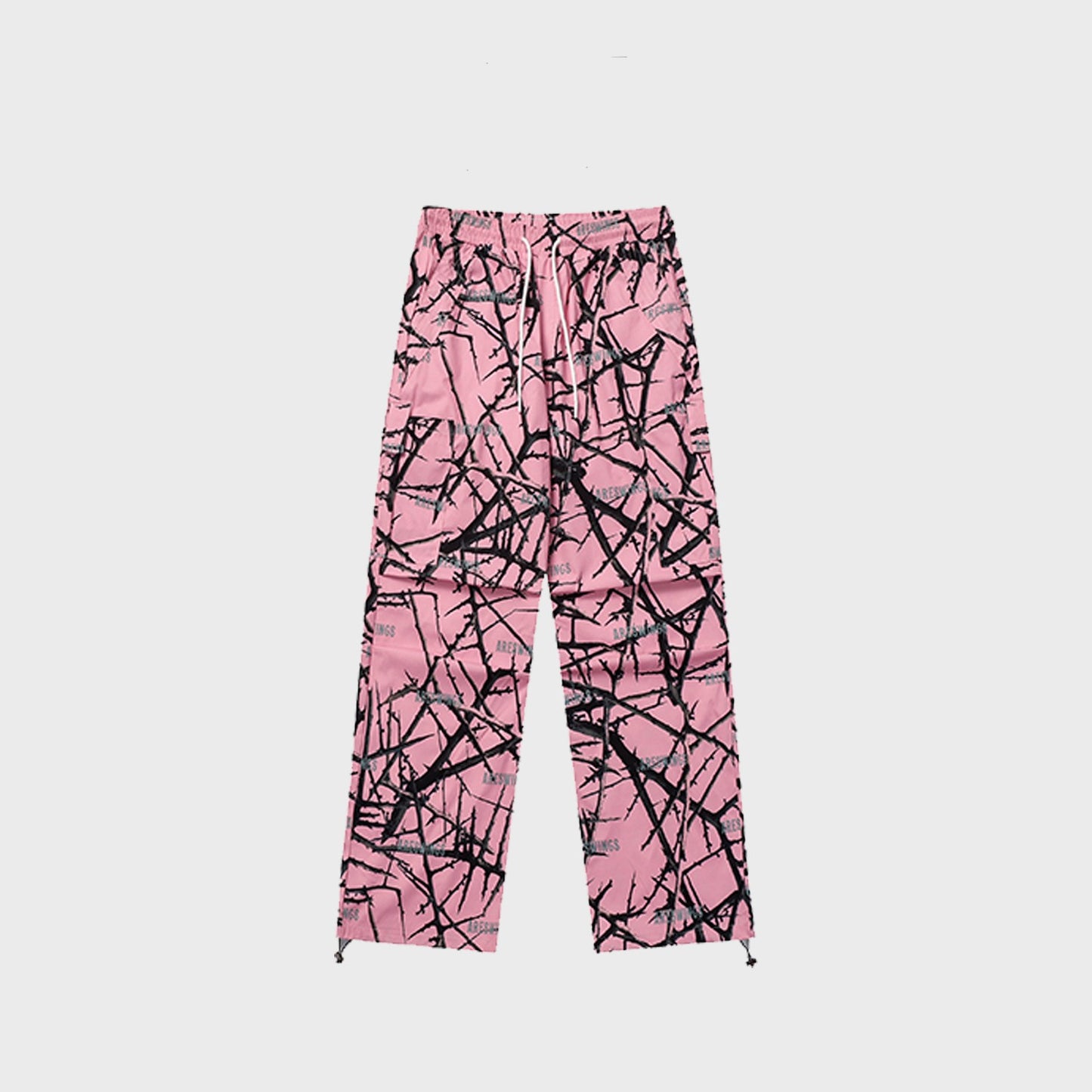 Camouflage Print Loose Pocket Straight Pants