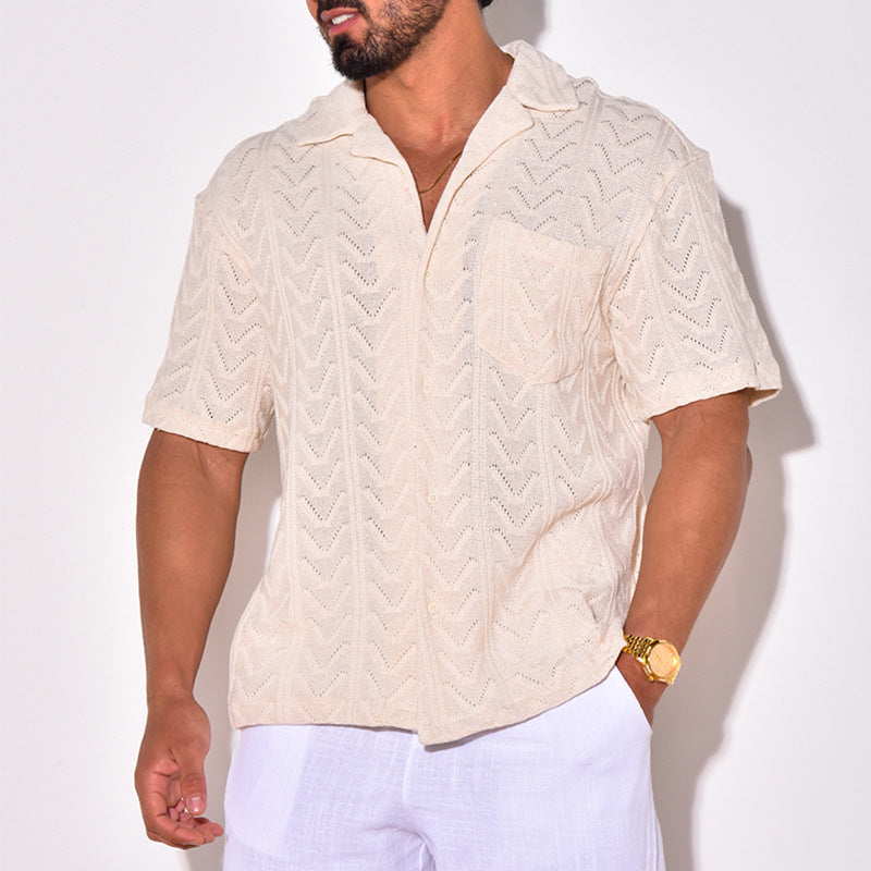 Knitted Short-sleeved Loose T-shirt