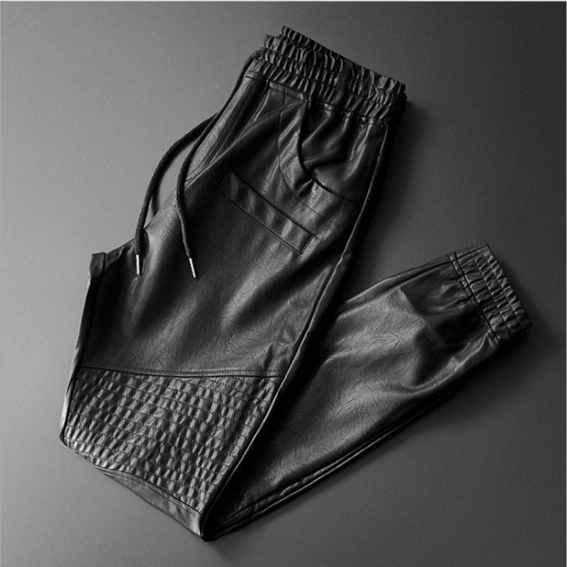 Thickened Warm Leather Pants