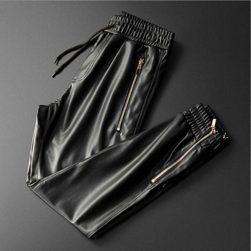 Thickened Warm Leather Pants