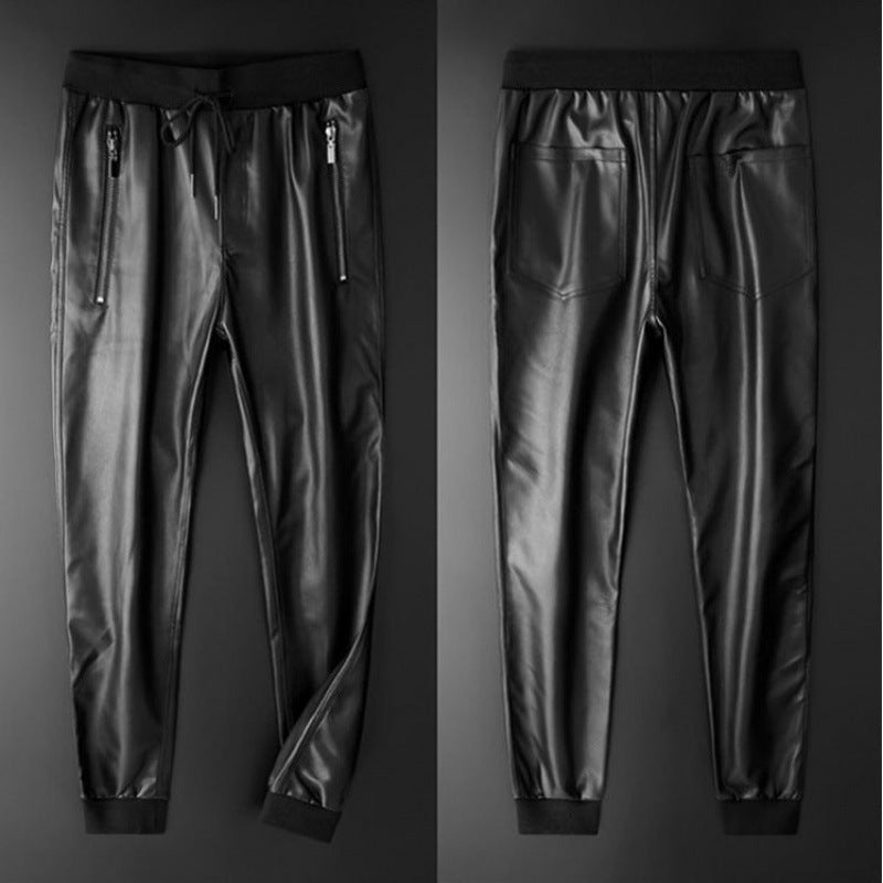 Thickened Warm Leather Pants