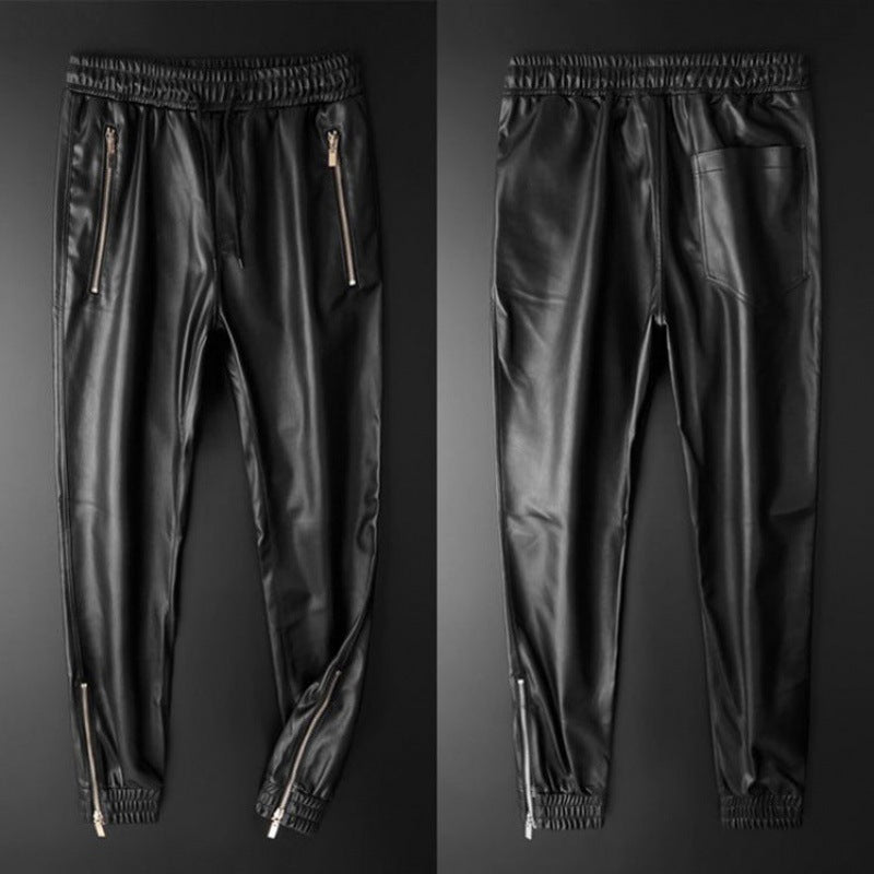 Thickened Warm Leather Pants