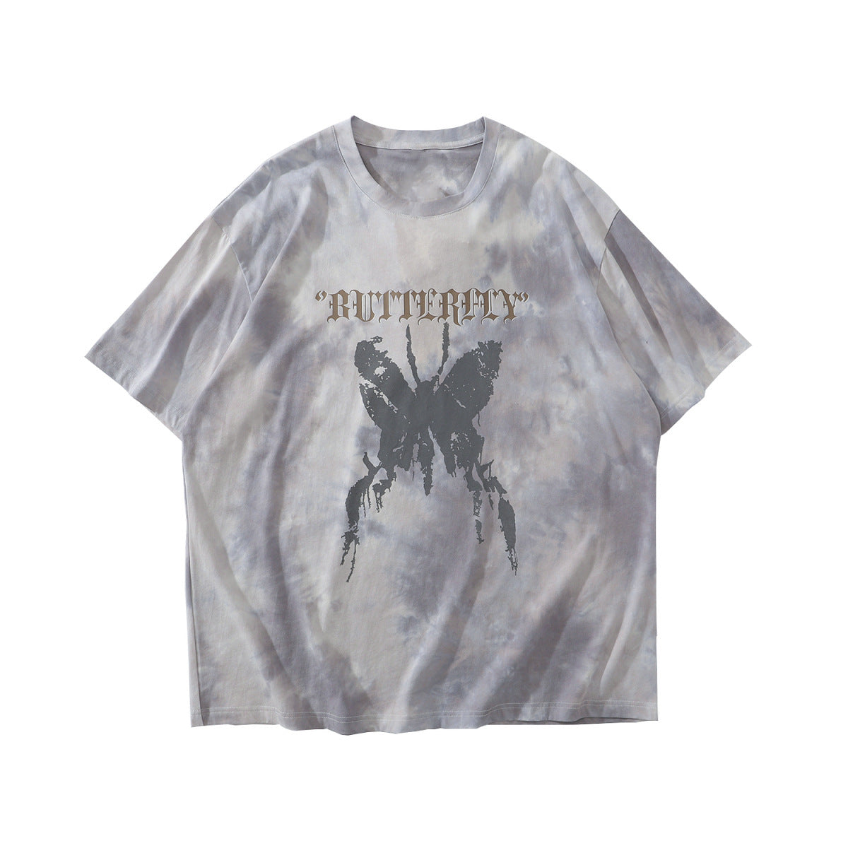 Tie-dye Butterfly Print  T-shirt