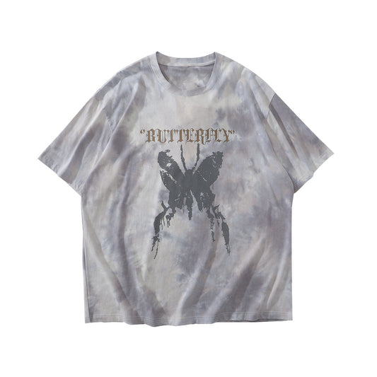 Tie-dye Butterfly Print  T-shirt