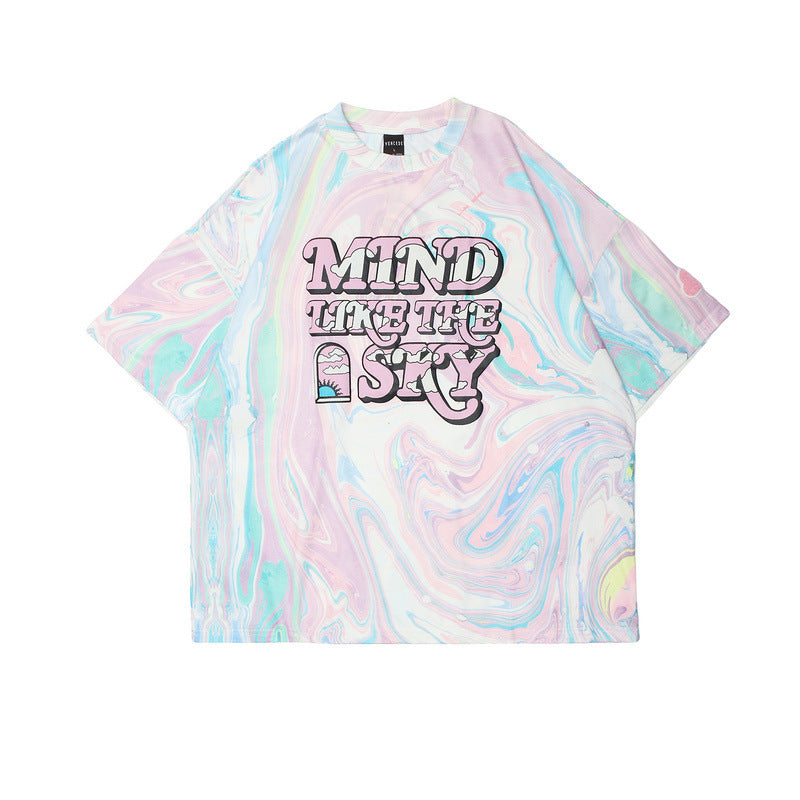 Tie-dye Printed Short-sleeved T-shirt