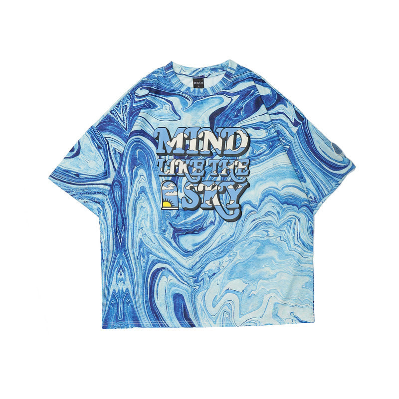 Tie-dye Printed Short-sleeved T-shirt