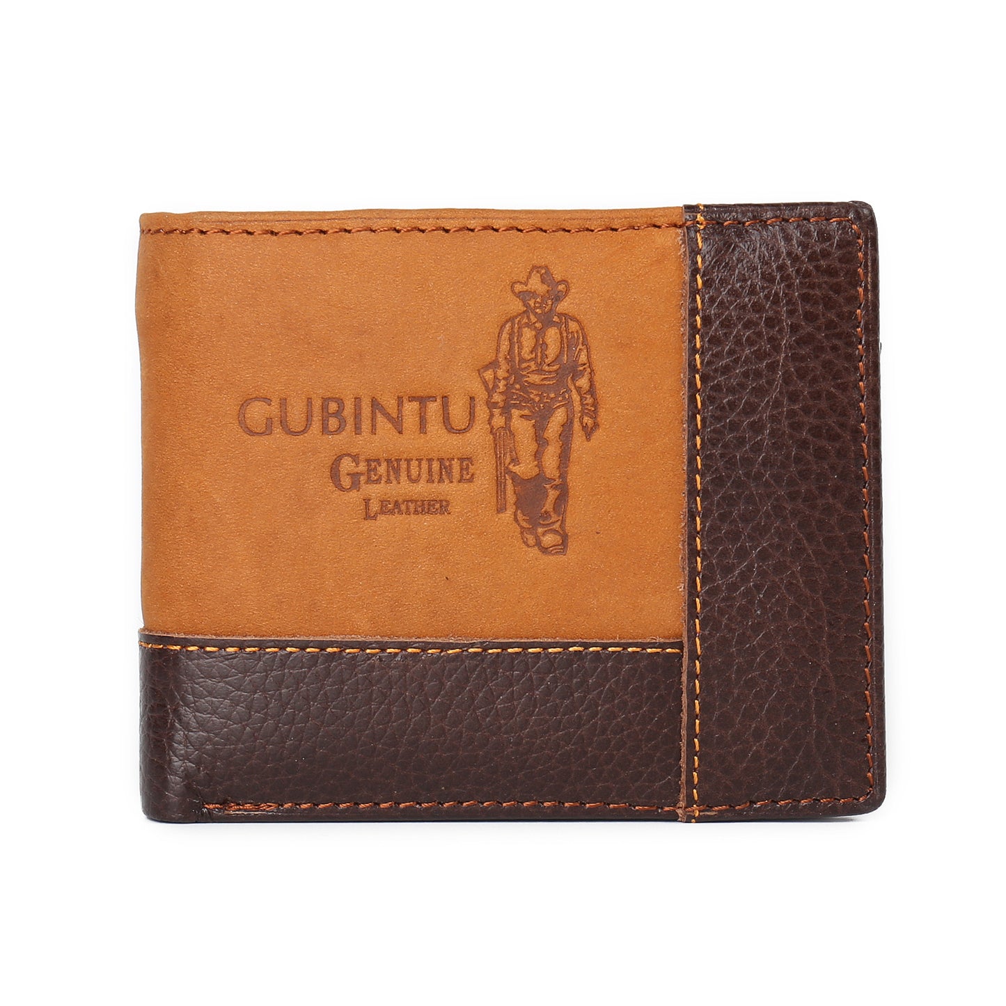 Genuine Leather Patchwork Wallets Purse Cowhide