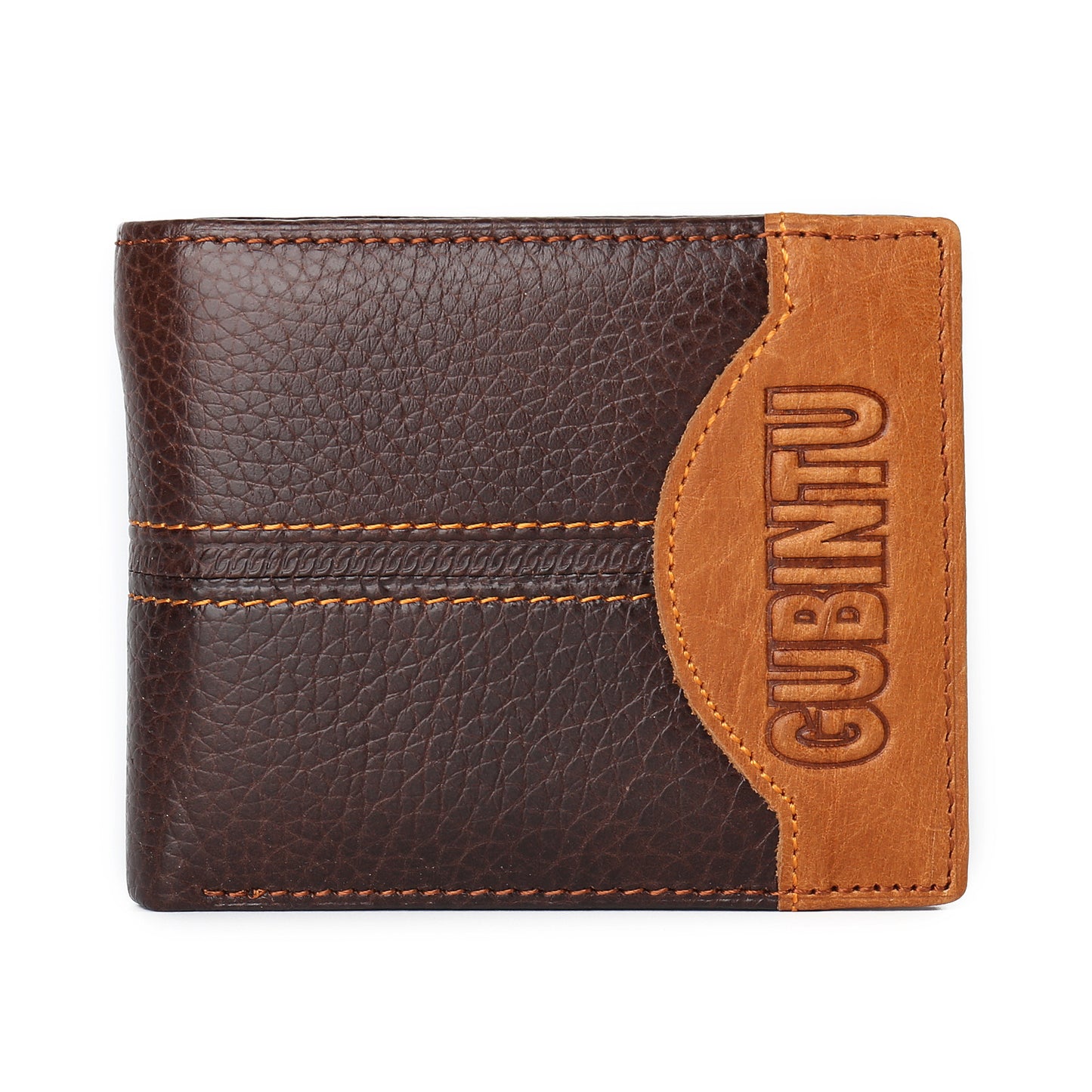 Genuine Leather Patchwork Wallets Purse Cowhide