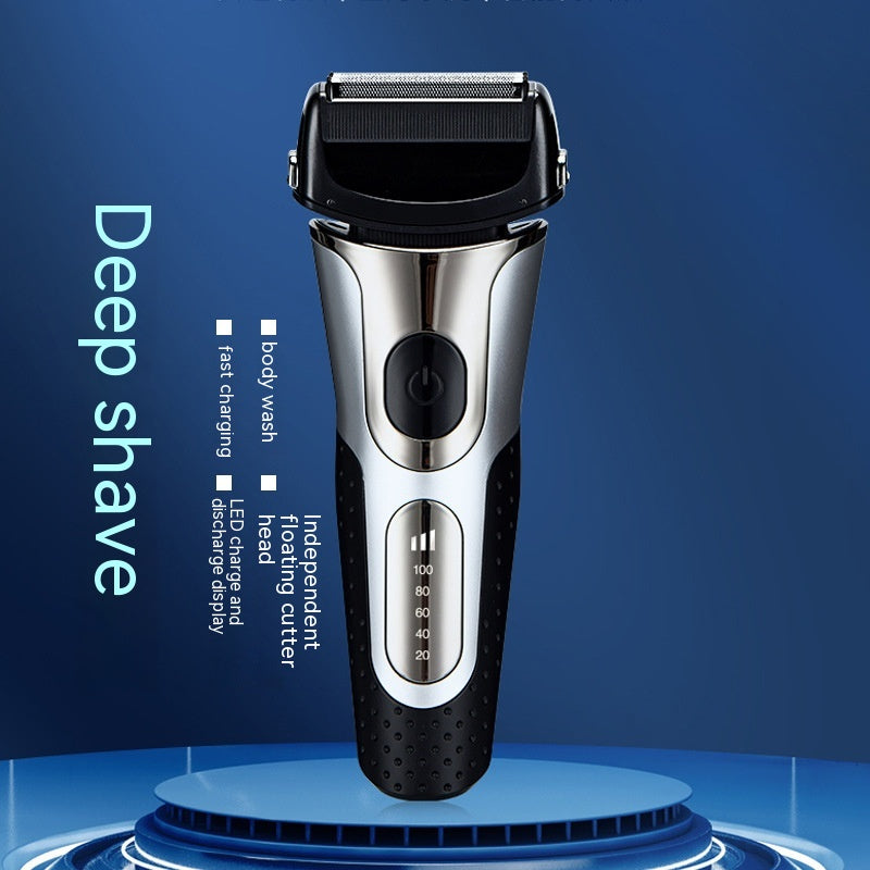 Reciprocating Three-bit Floating Shaver LED Display Rechargeable