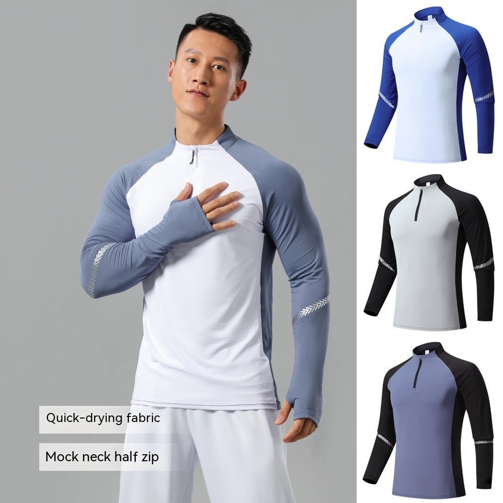 Stand Collar Half Zip Training T-Shirt