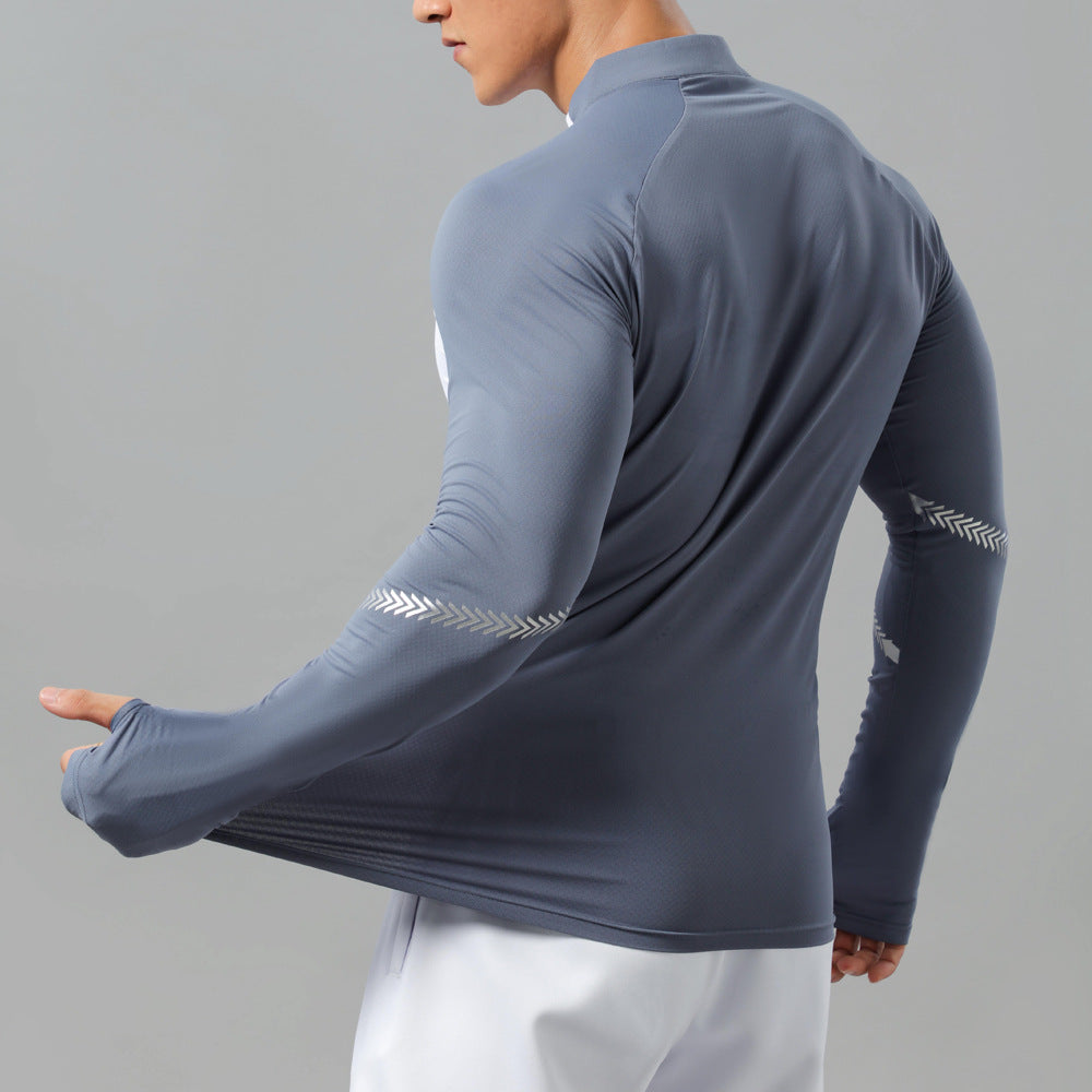 Stand Collar Half Zip Training T-Shirt