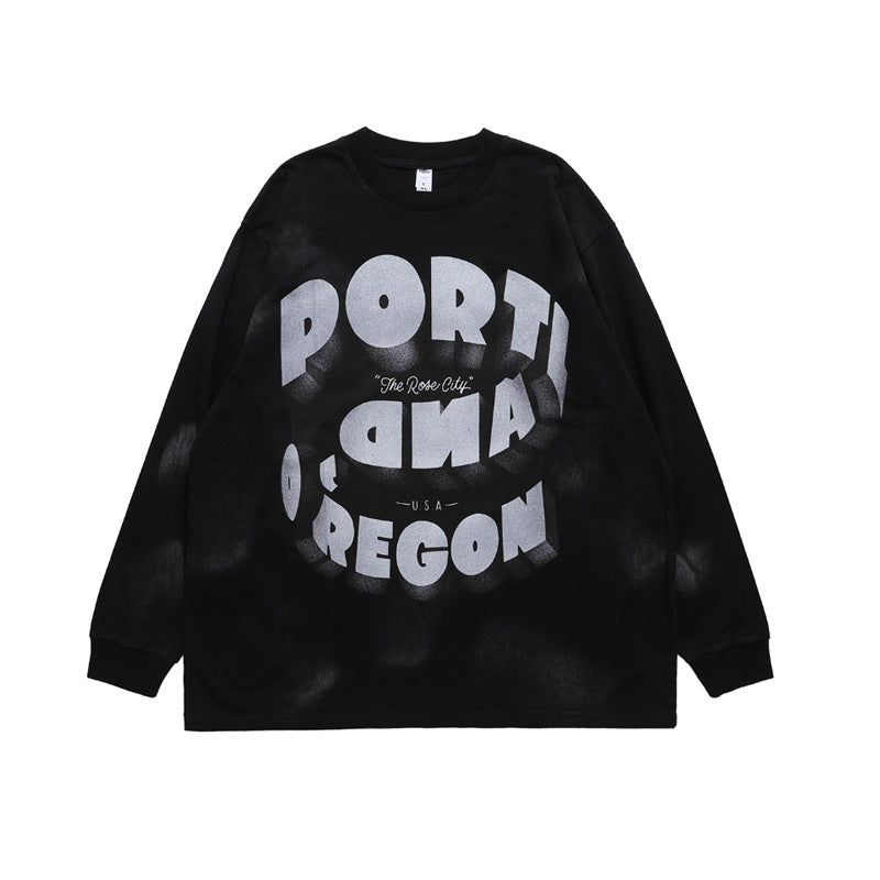 Long-sleeved T-shirt Street Retro Loose