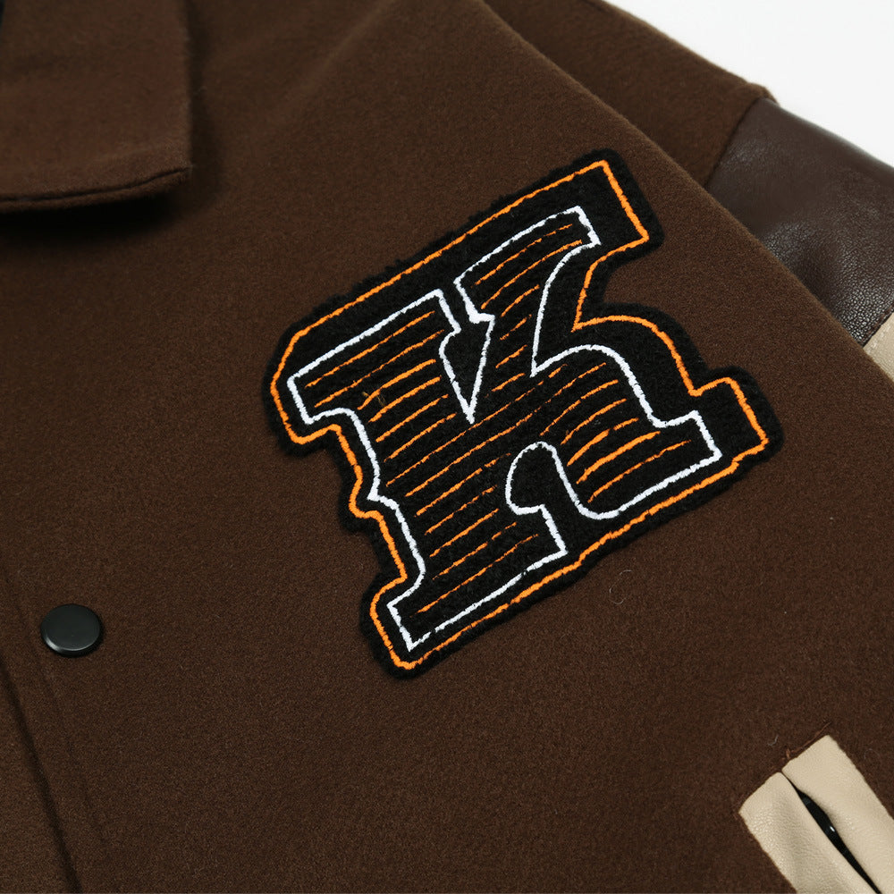 Letterman Sleeve Jacket Cotton