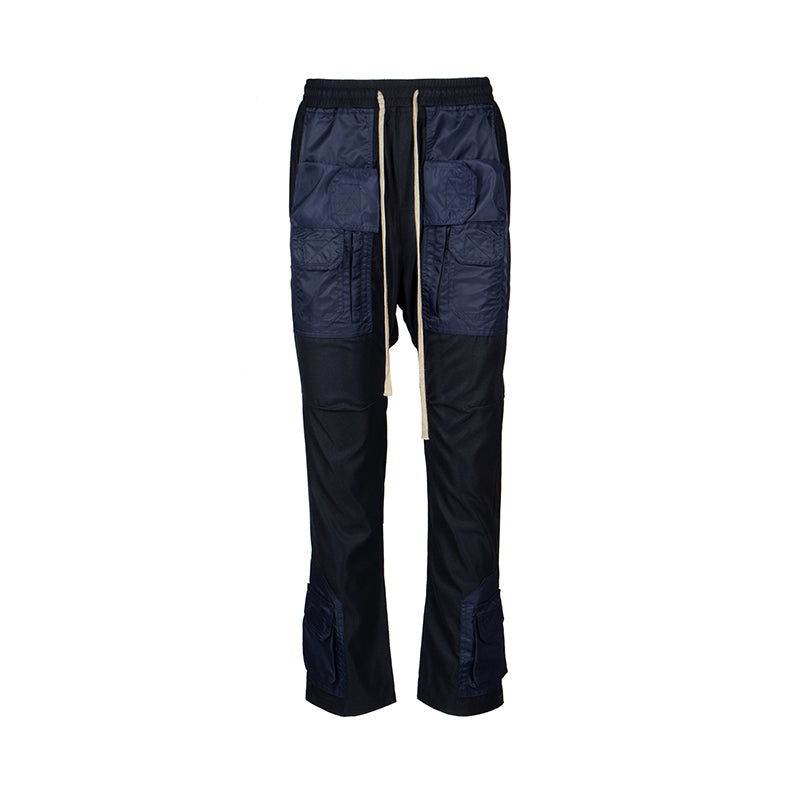 Wind Drawstring Contrast Pocket Function - Pants