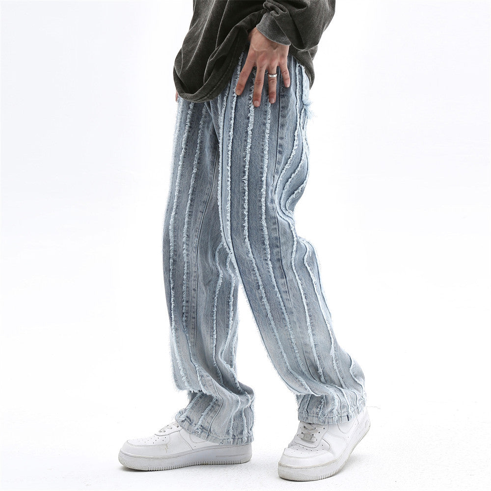 Ins Loose Broad-leg Pants With Cat Whiskers