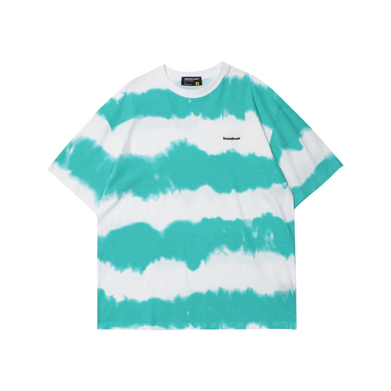 Loose Round Neck Half Sleeve Tie-dye T-shirt