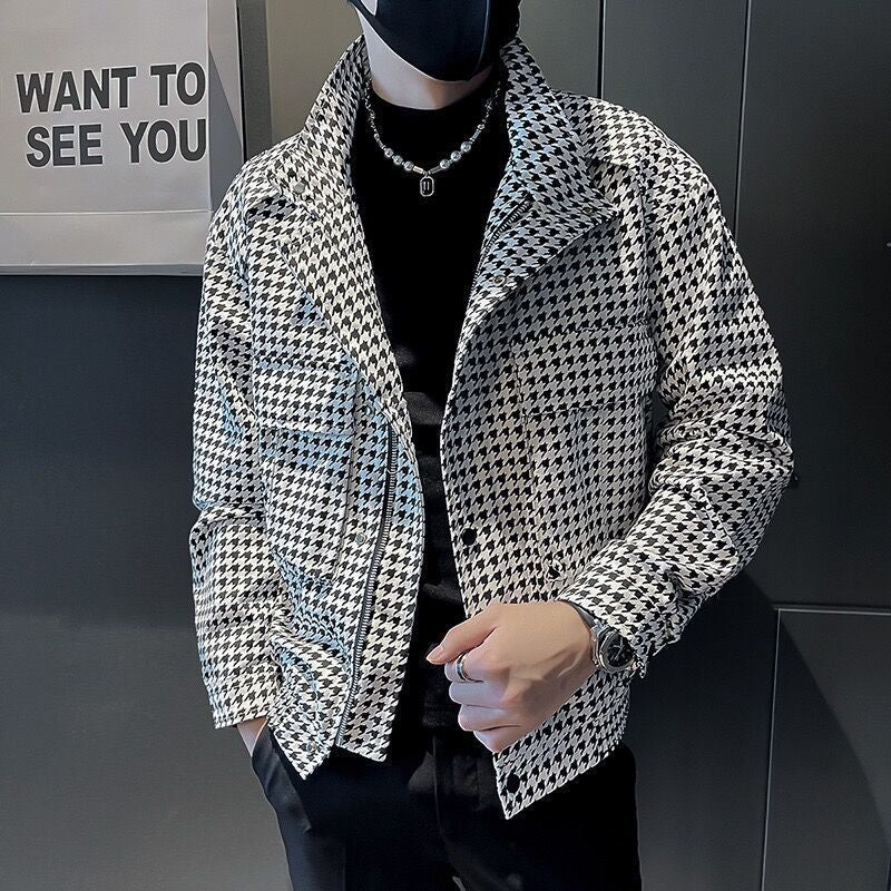 Houndstooth Coat - Jacket