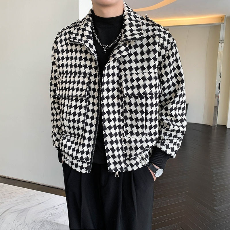 Houndstooth Coat - Jacket