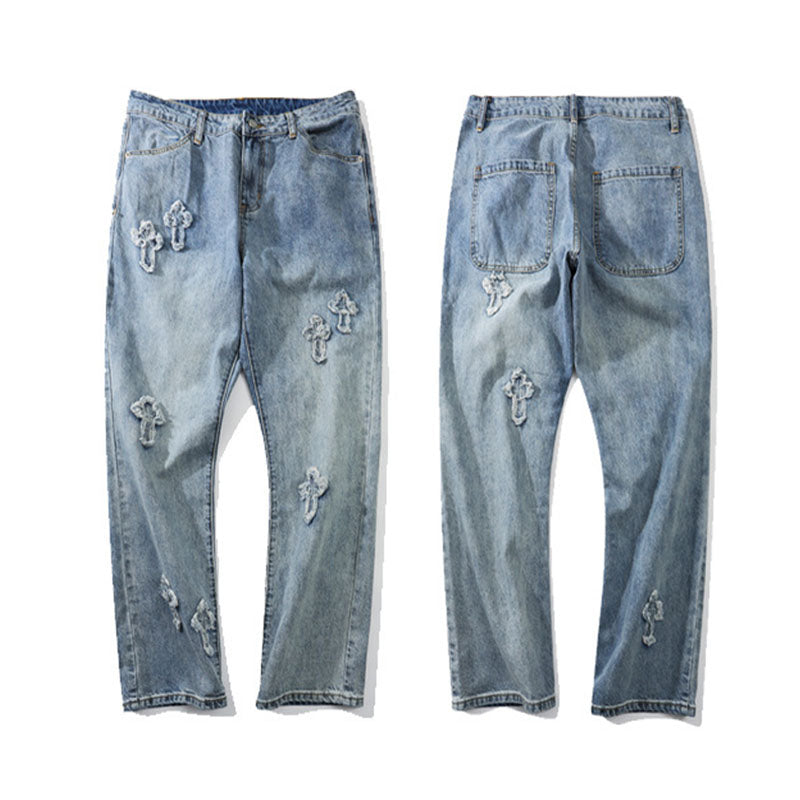 Street Cross Straight Washed Loose - Pants