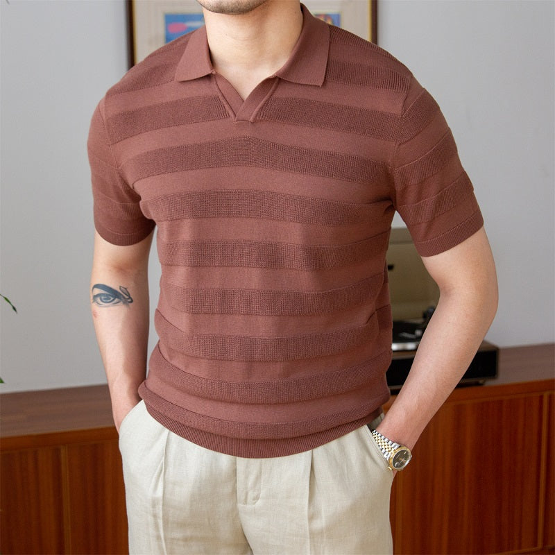 Breathable Short-sleeved Slim Polo Shirt