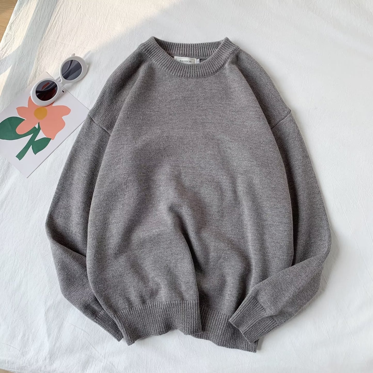 Round Neck All-matching Loose Casual Sweater