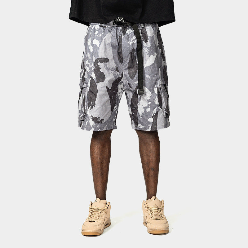 Camouflage Shorts Overalls Loose