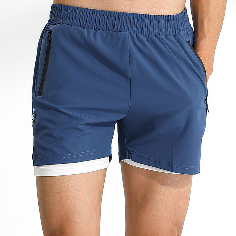 2 in 1 Lined Mid-thigh running Shorts