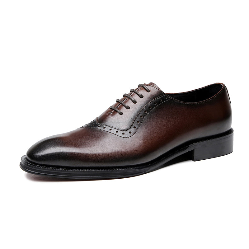 Pointed Brogue Oxford Shoes