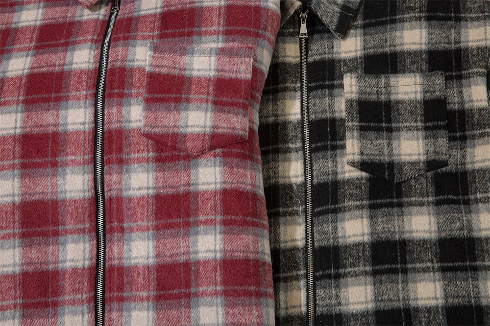 Plaid Shirt Cotton-padded Coat