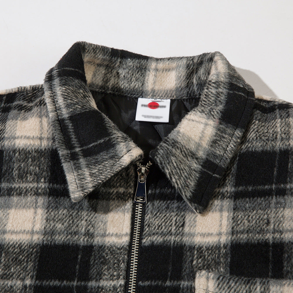 Plaid Shirt Cotton-padded Coat