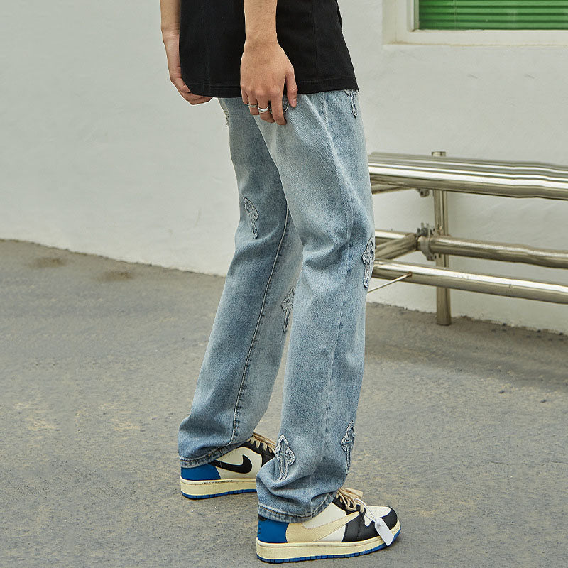 Street Cross Straight Washed Loose - Pants