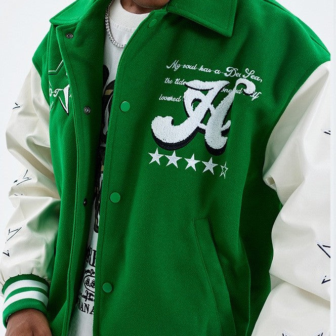 High Street Retro Vintage Letterman Jacket