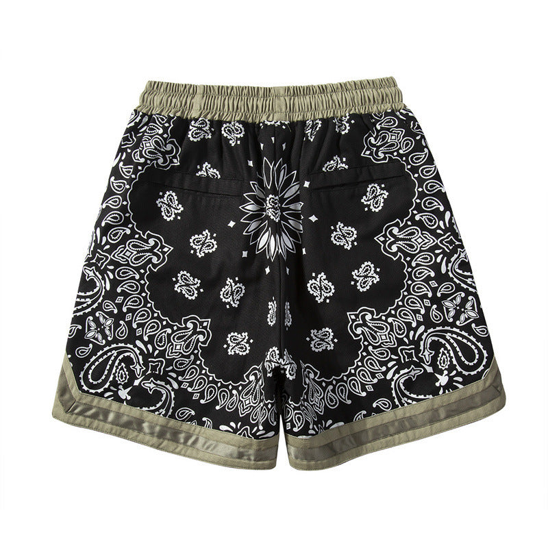 High Street Cashew Floral Panel Military Lounge Shorts