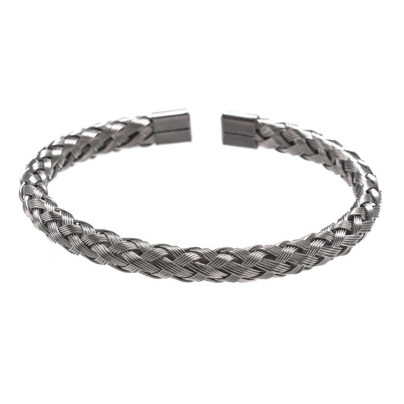 Twisted Braided Steel Wire Simplicity Bracelet