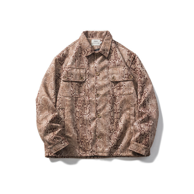 Suede Creative Pattern Street Jacket