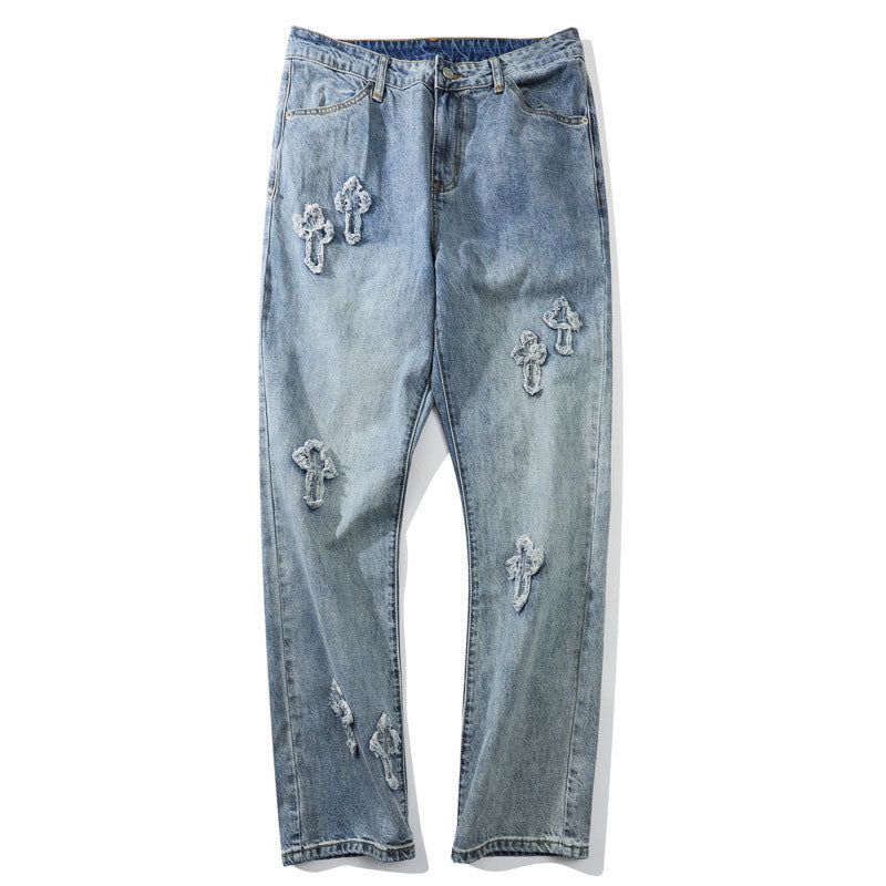 Street Cross Straight Washed Loose - Pants