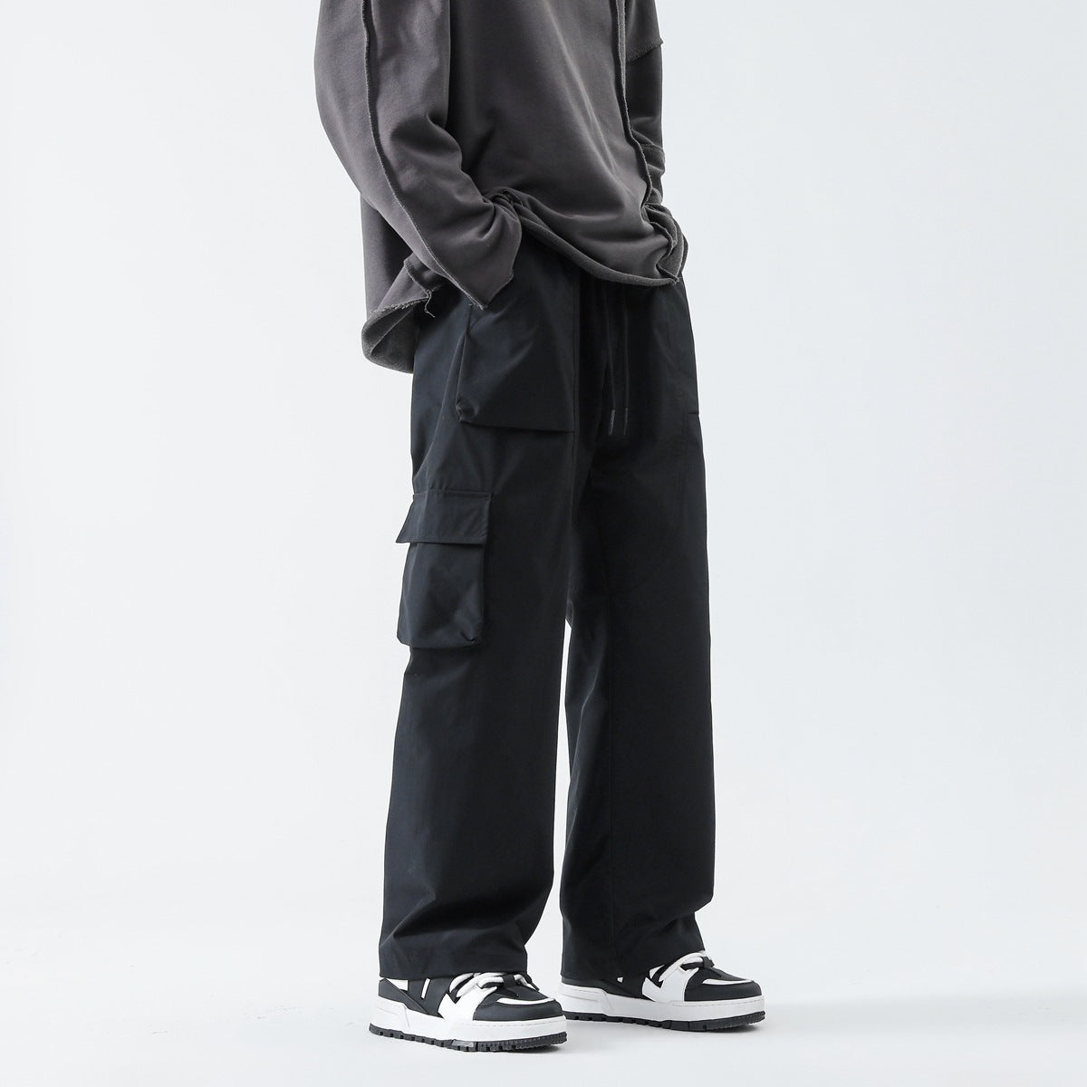 Loose Straight Track Pants