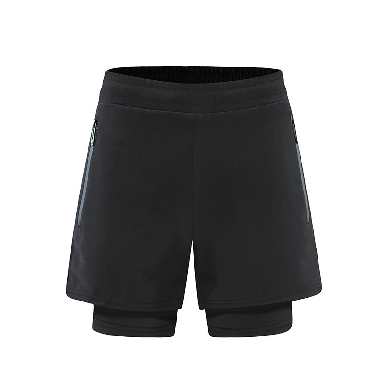 2 in 1 Lined Mid-thigh running Shorts