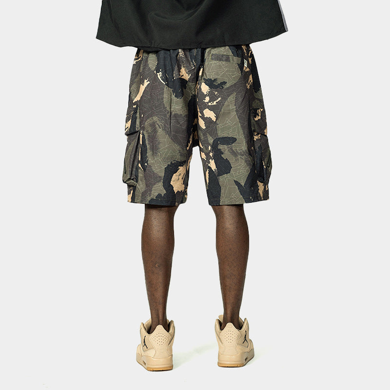 Camouflage Shorts Overalls Loose