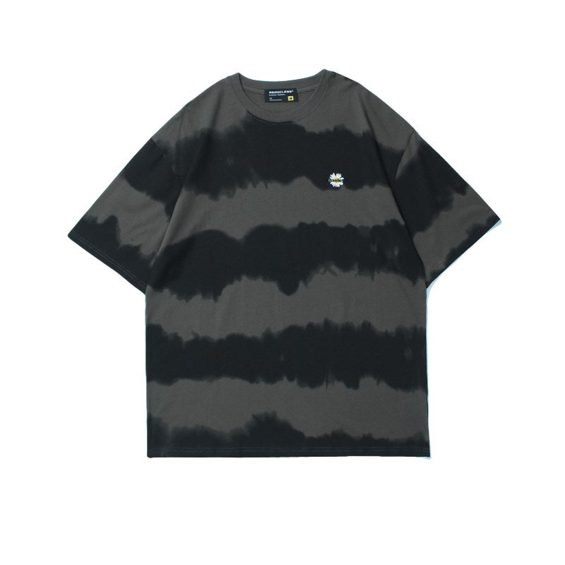 Loose Round Neck Half Sleeve Tie-dye T-shirt