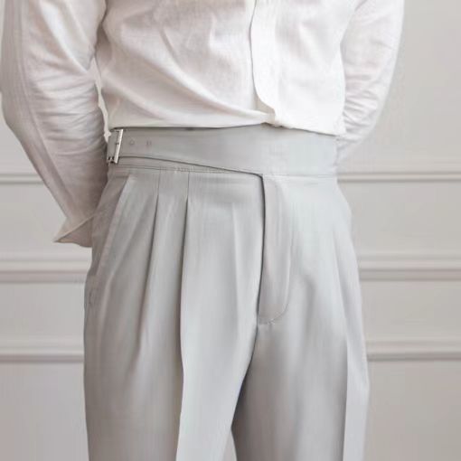 Belt Skinny Suit Pants