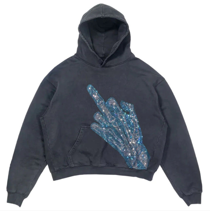 Letter Explosion Print Hoodie