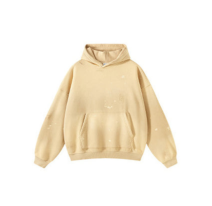 Splash-ink Brushed Old Wide Hooded Sweater