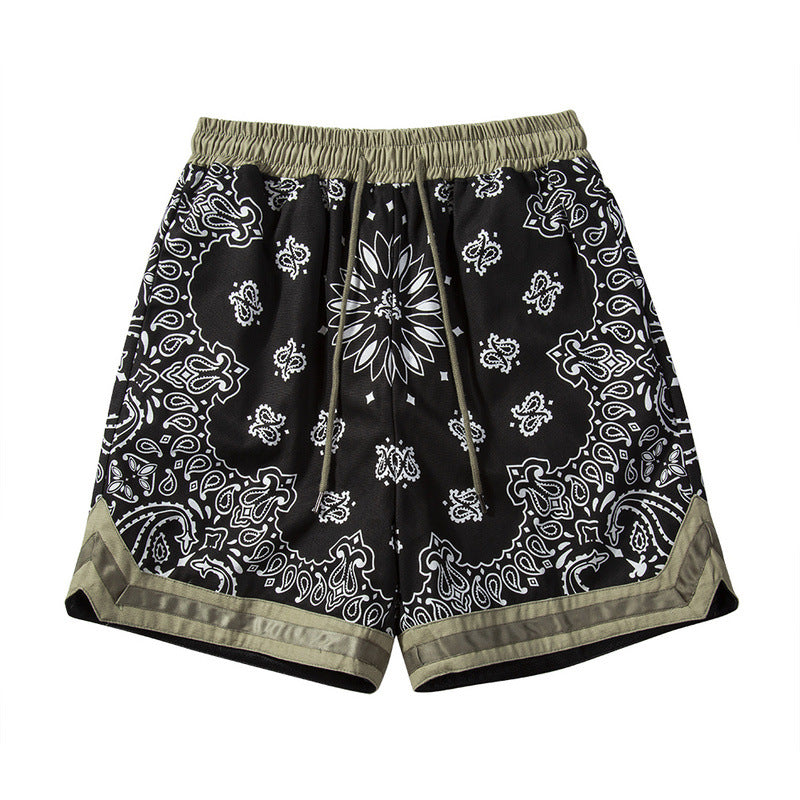 High Street Cashew Floral Panel Military Lounge Shorts