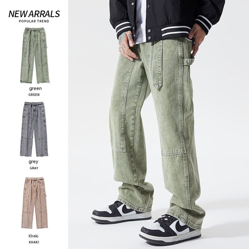 High Street Denim Colorful Loose Pants